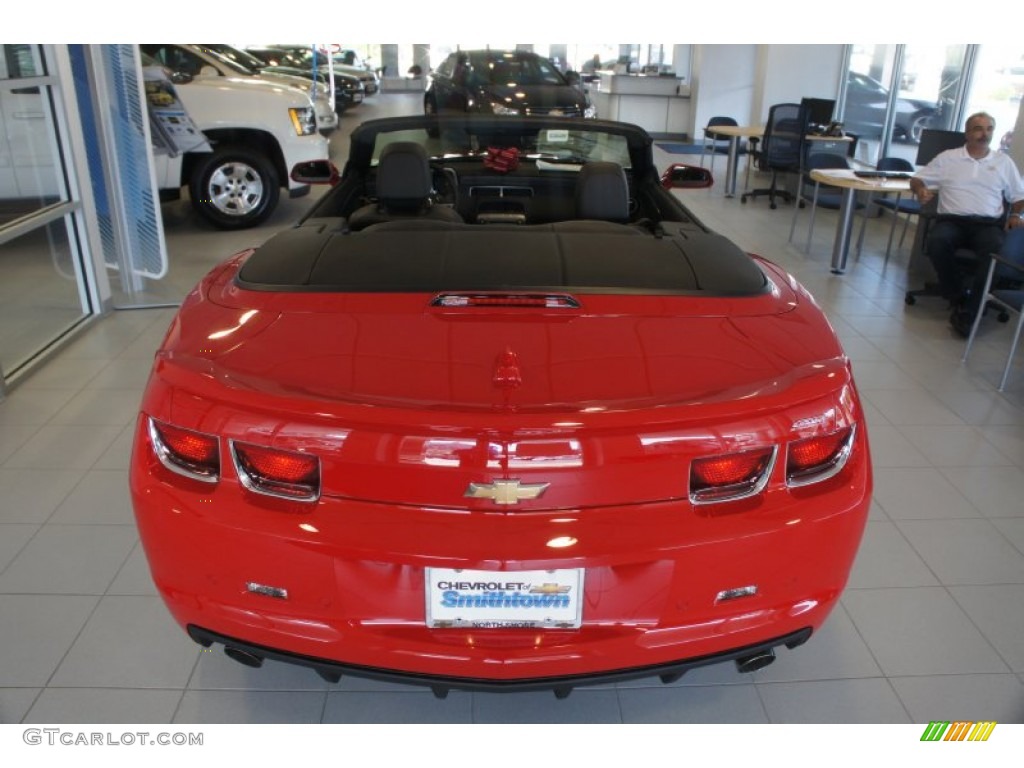 2011 Camaro SS/RS Convertible - Victory Red / Black photo #4