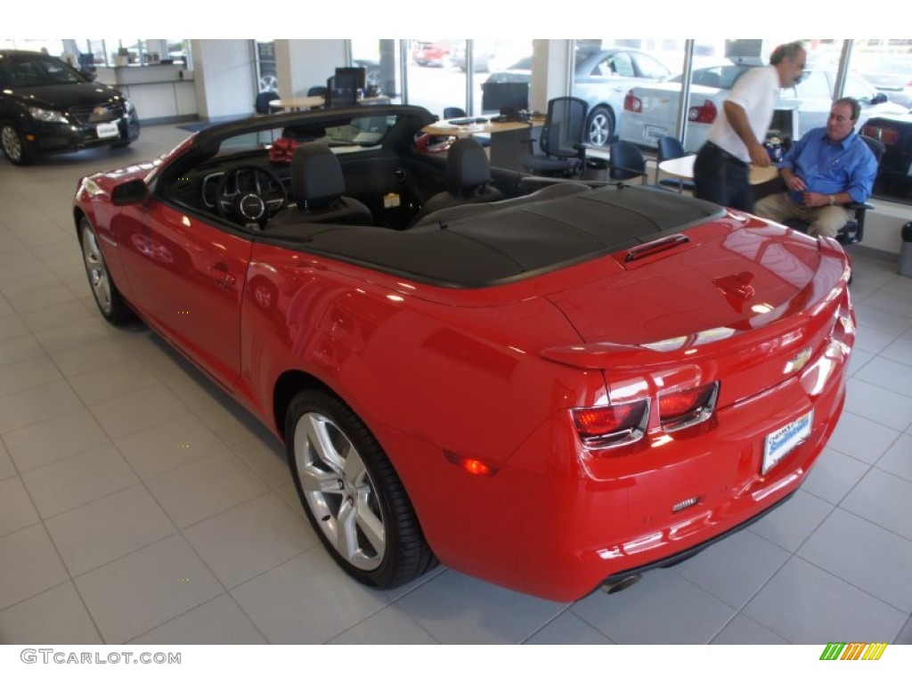 2011 Camaro SS/RS Convertible - Victory Red / Black photo #5