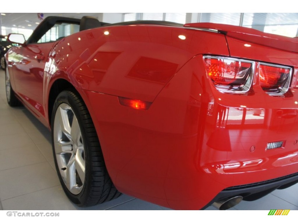 2011 Camaro SS/RS Convertible - Victory Red / Black photo #14