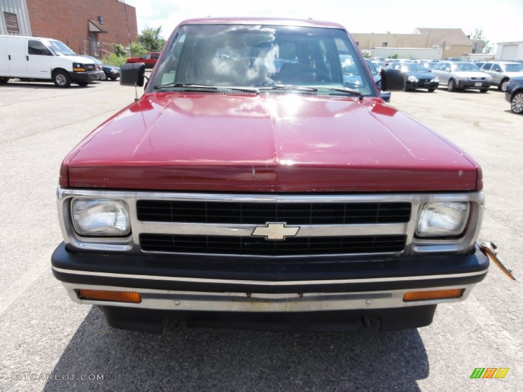 1993 Blazer  4x4 - Burnt Red Metallic / Beige photo #3