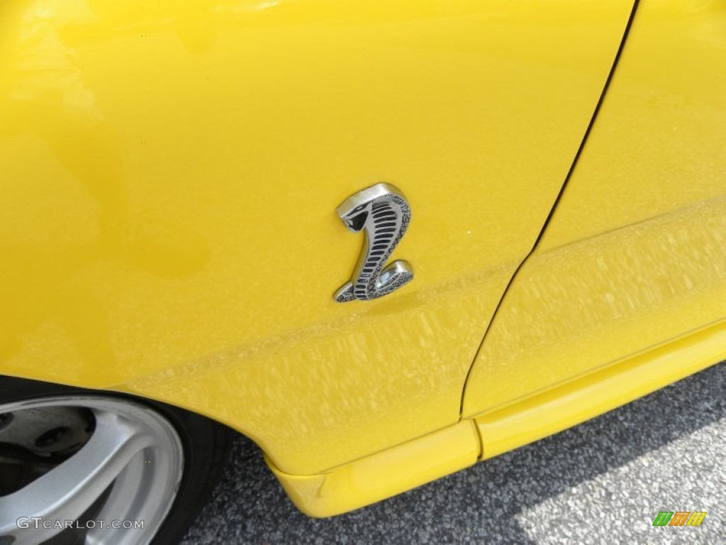 1998 Mustang SVT Cobra Convertible - Canary Yellow / Black photo #2