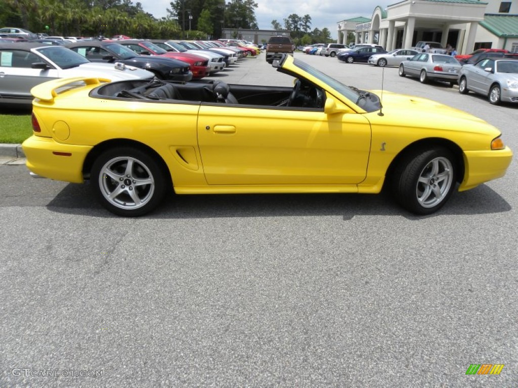 1998 Mustang SVT Cobra Convertible - Canary Yellow / Black photo #9