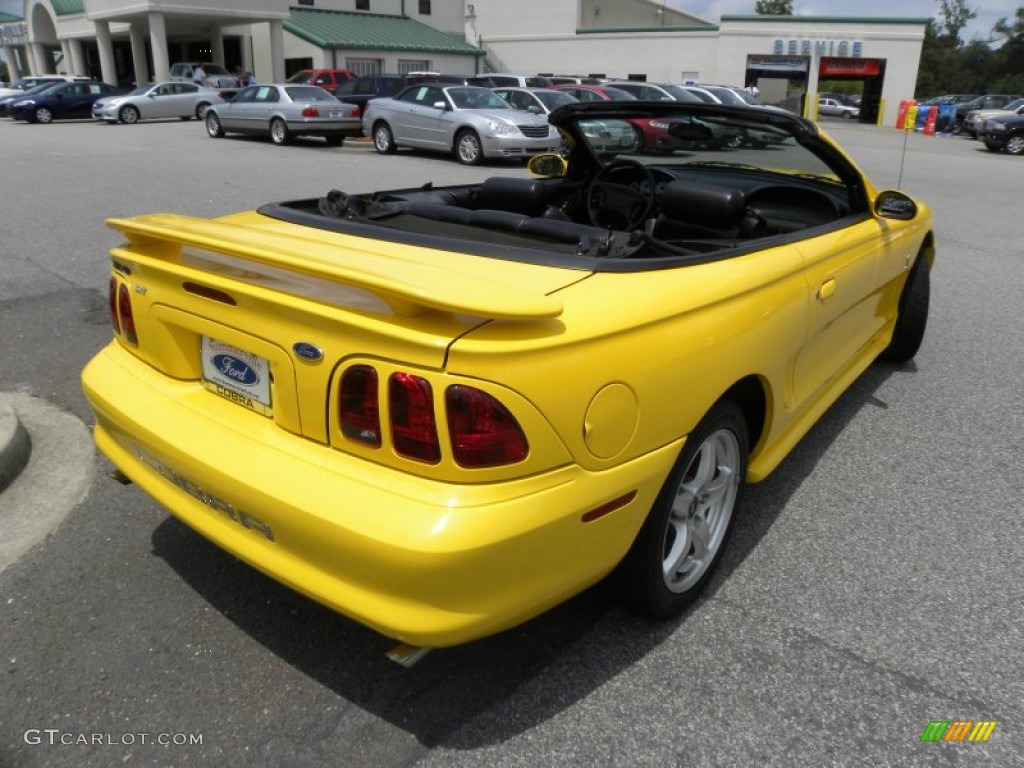 1998 Mustang SVT Cobra Convertible - Canary Yellow / Black photo #10