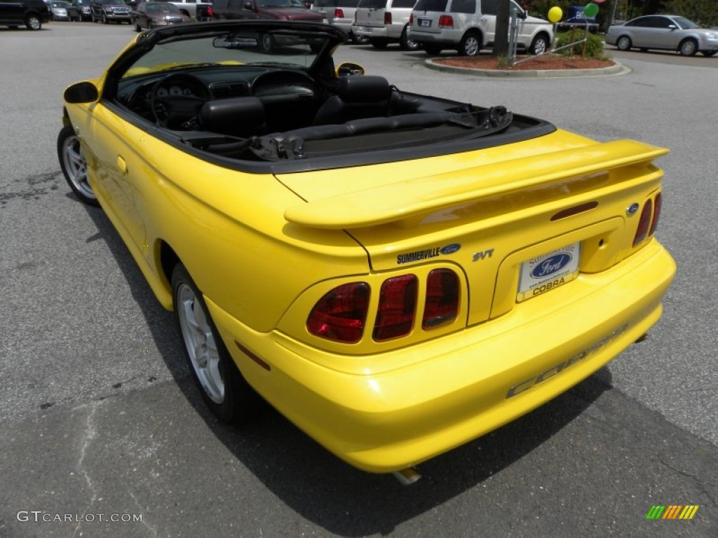 1998 Mustang SVT Cobra Convertible - Canary Yellow / Black photo #11