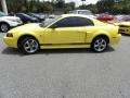 2002 Zinc Yellow Ford Mustang GT Coupe  photo #2