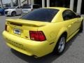 2002 Zinc Yellow Ford Mustang GT Coupe  photo #9