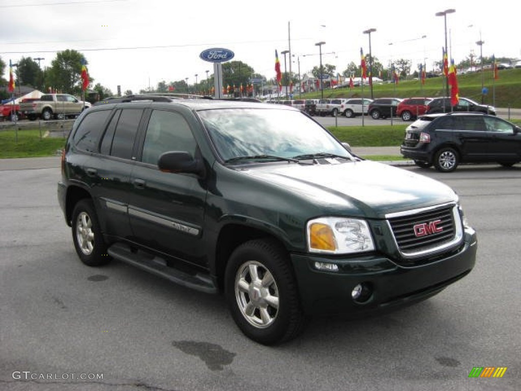 2002 Envoy SLT - Polo Green Metallic / Medium Pewter photo #4