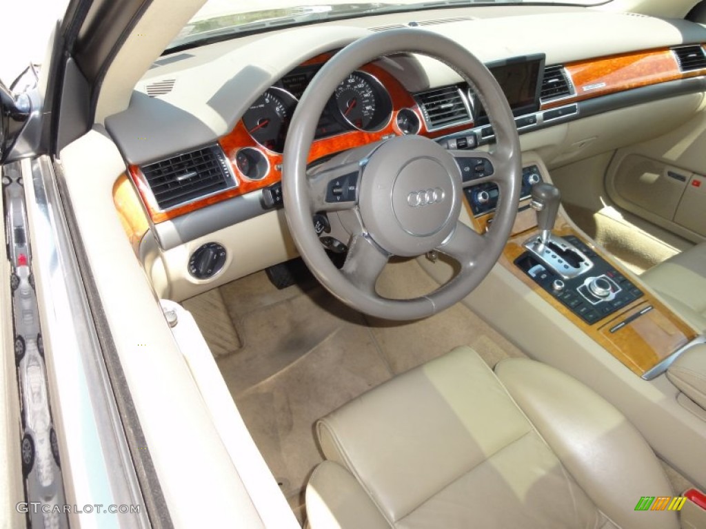 Beige Interior 2005 Audi A8 4.2 quattro Photo #51854999