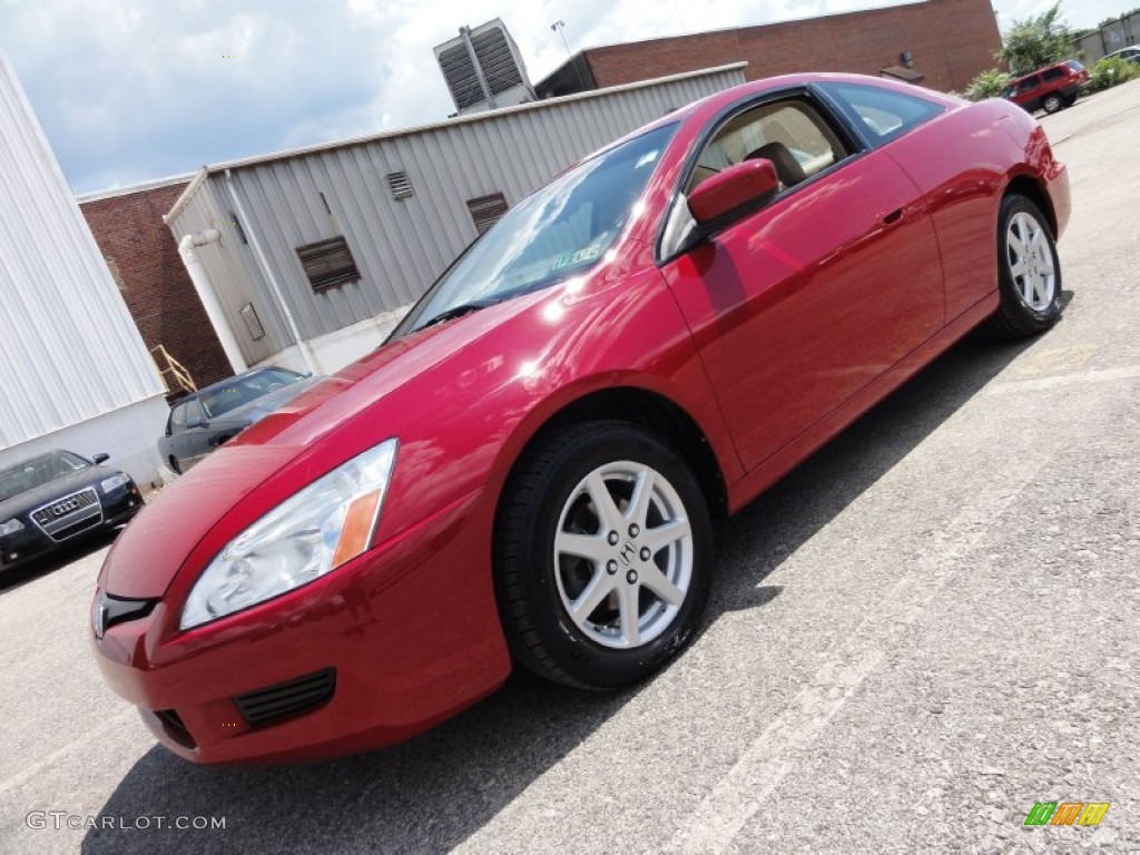 2004 Accord EX V6 Coupe - San Marino Red Pearl / Ivory photo #2