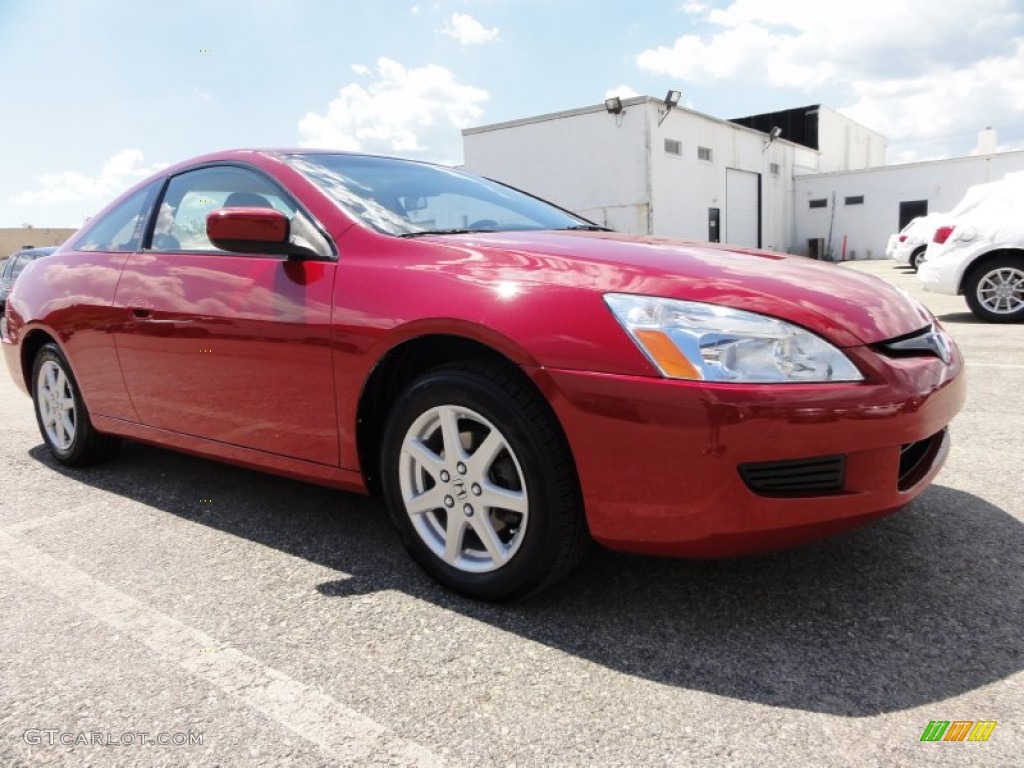 2004 Accord EX V6 Coupe - San Marino Red Pearl / Ivory photo #5