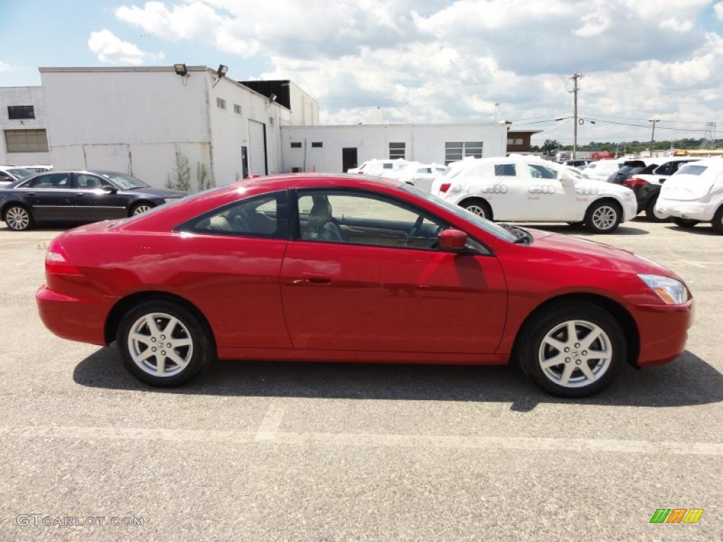 2004 Accord EX V6 Coupe - San Marino Red Pearl / Ivory photo #7