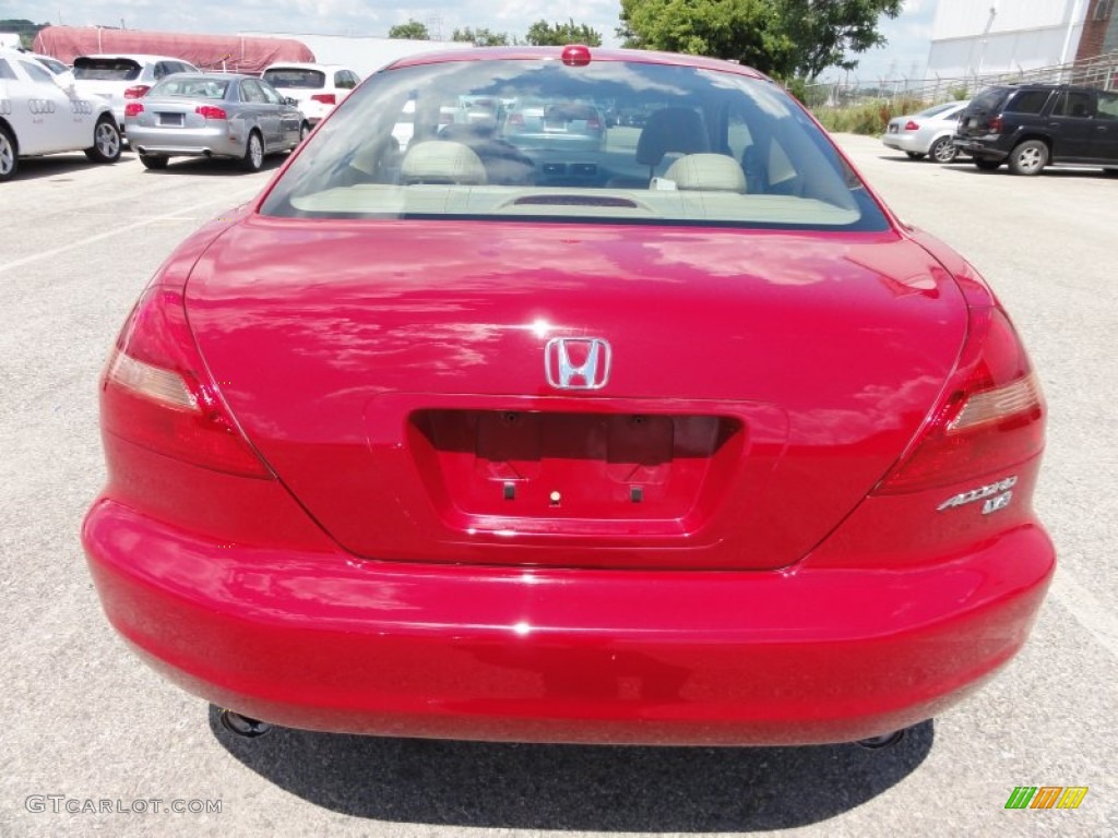 2004 Accord EX V6 Coupe - San Marino Red Pearl / Ivory photo #9