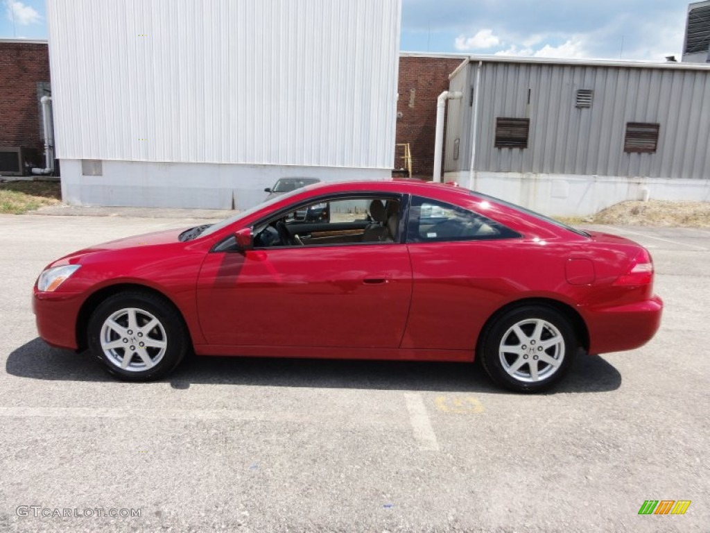 2004 Accord EX V6 Coupe - San Marino Red Pearl / Ivory photo #11
