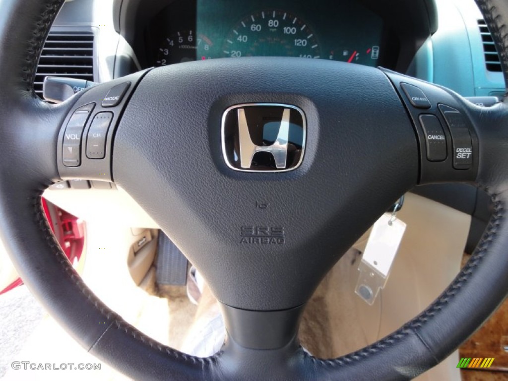 2004 Accord EX V6 Coupe - San Marino Red Pearl / Ivory photo #40