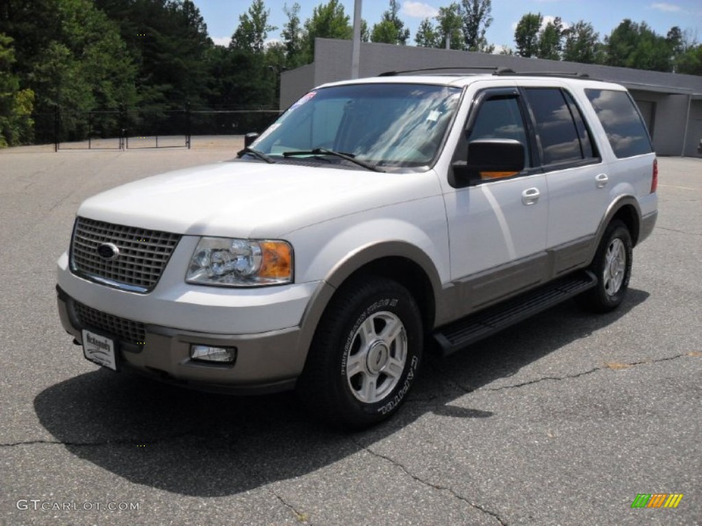 2003 Expedition Eddie Bauer 4x4 - Oxford White / Medium Parchment photo #1