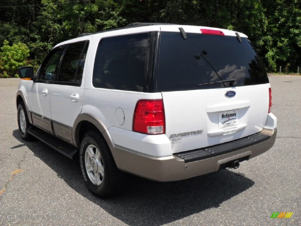 2003 Expedition Eddie Bauer 4x4 - Oxford White / Medium Parchment photo #2