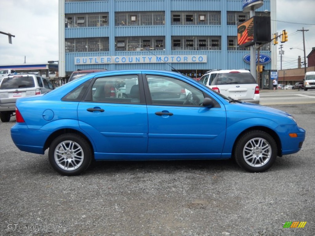 2007 Focus ZX4 SE Sedan - Aqua Blue Metallic / Charcoal/Light Flint photo #1