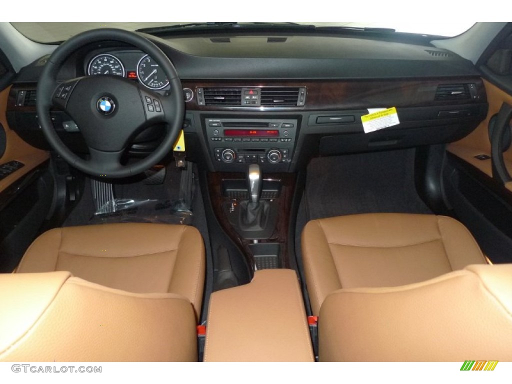 2011 BMW 3 Series 328i xDrive Sedan Saddle Brown Dakota Leather Dashboard Photo #51858868