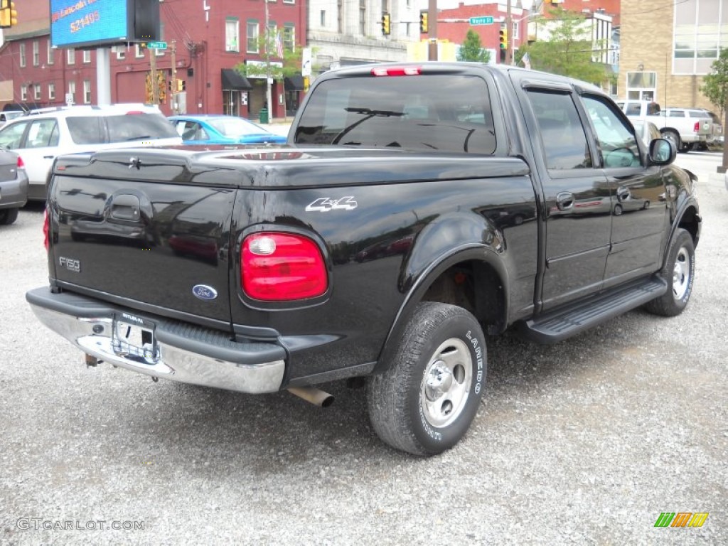 2002 F150 XLT SuperCrew 4x4 - Black / Medium Graphite photo #2