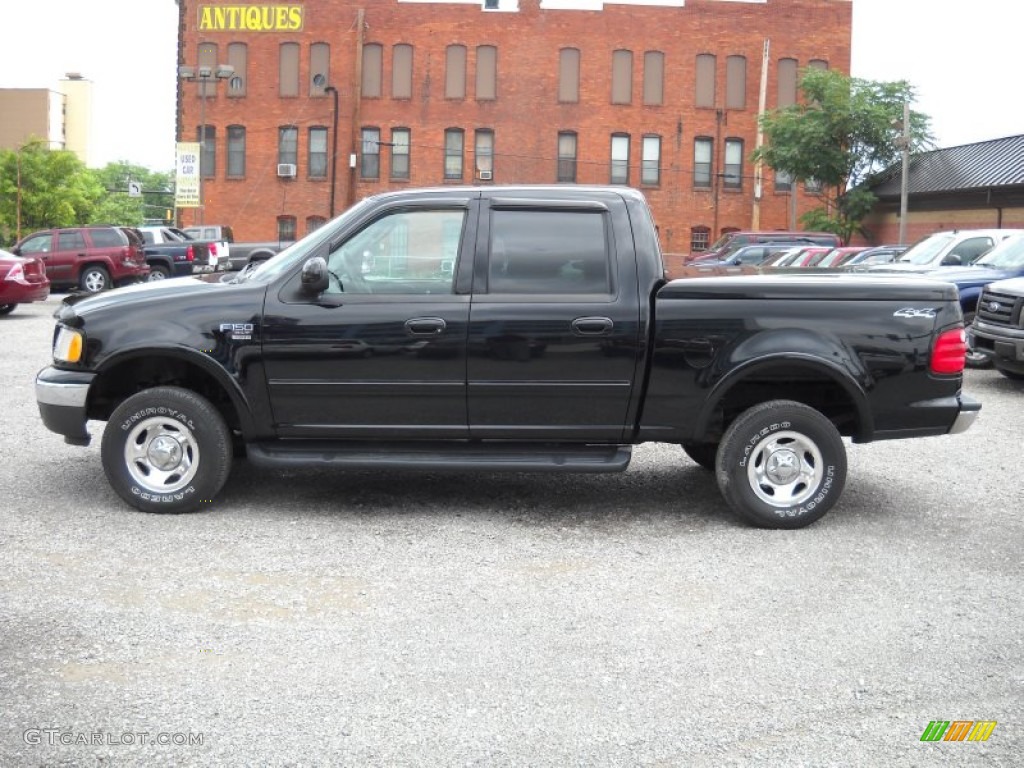 2002 F150 XLT SuperCrew 4x4 - Black / Medium Graphite photo #5