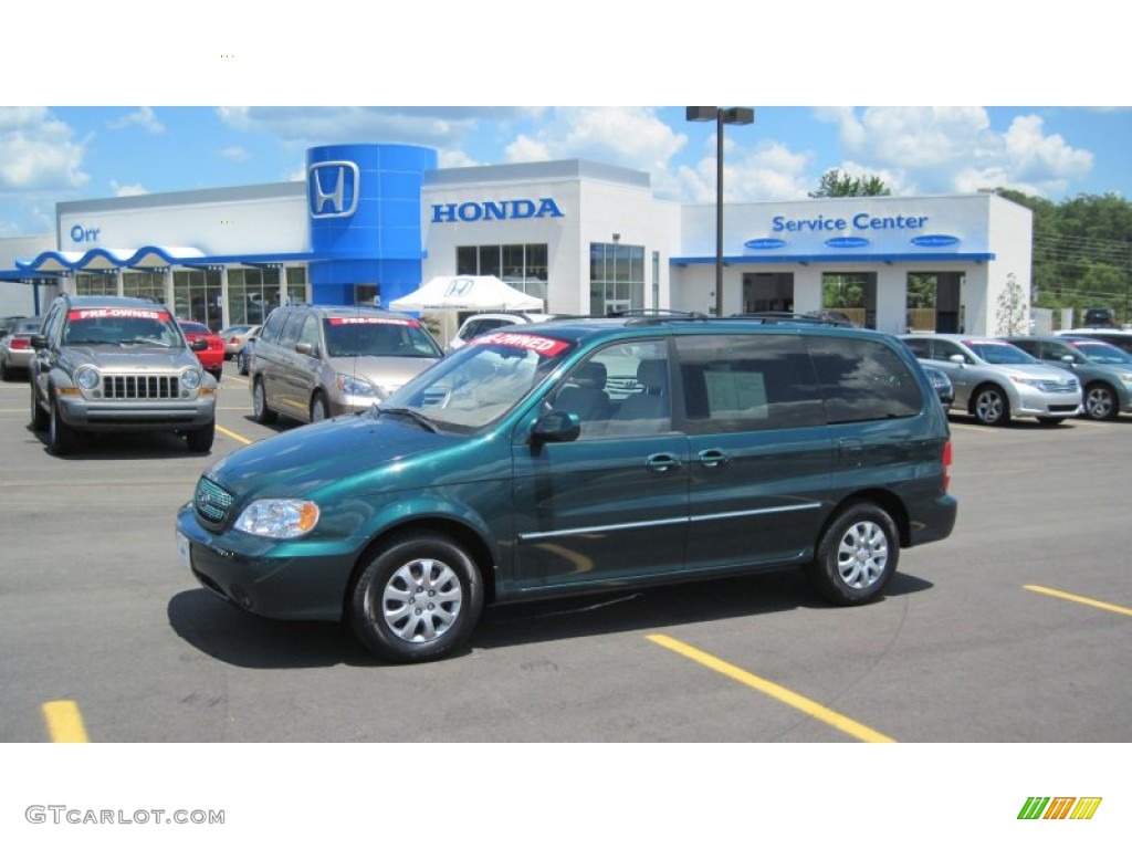 2005 Sedona LX - Dark Green Emerald Metallic / Gray photo #1