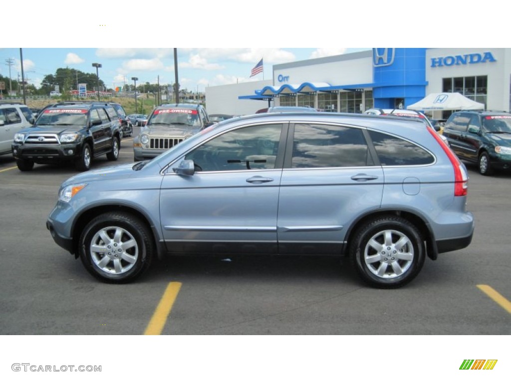 2008 CR-V EX-L - Glacier Blue Metallic / Gray photo #2