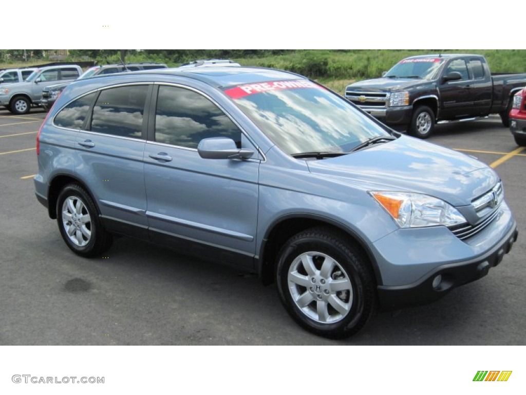 2008 CR-V EX-L - Glacier Blue Metallic / Gray photo #7