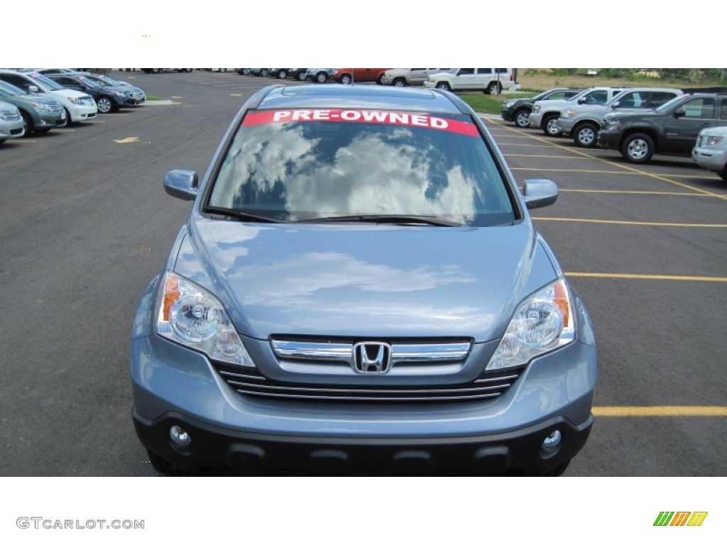 2008 CR-V EX-L - Glacier Blue Metallic / Gray photo #8