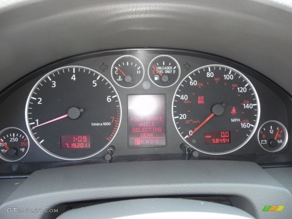 2004 Audi A6 2.7T S-Line quattro Sedan Gauges Photo #51867712