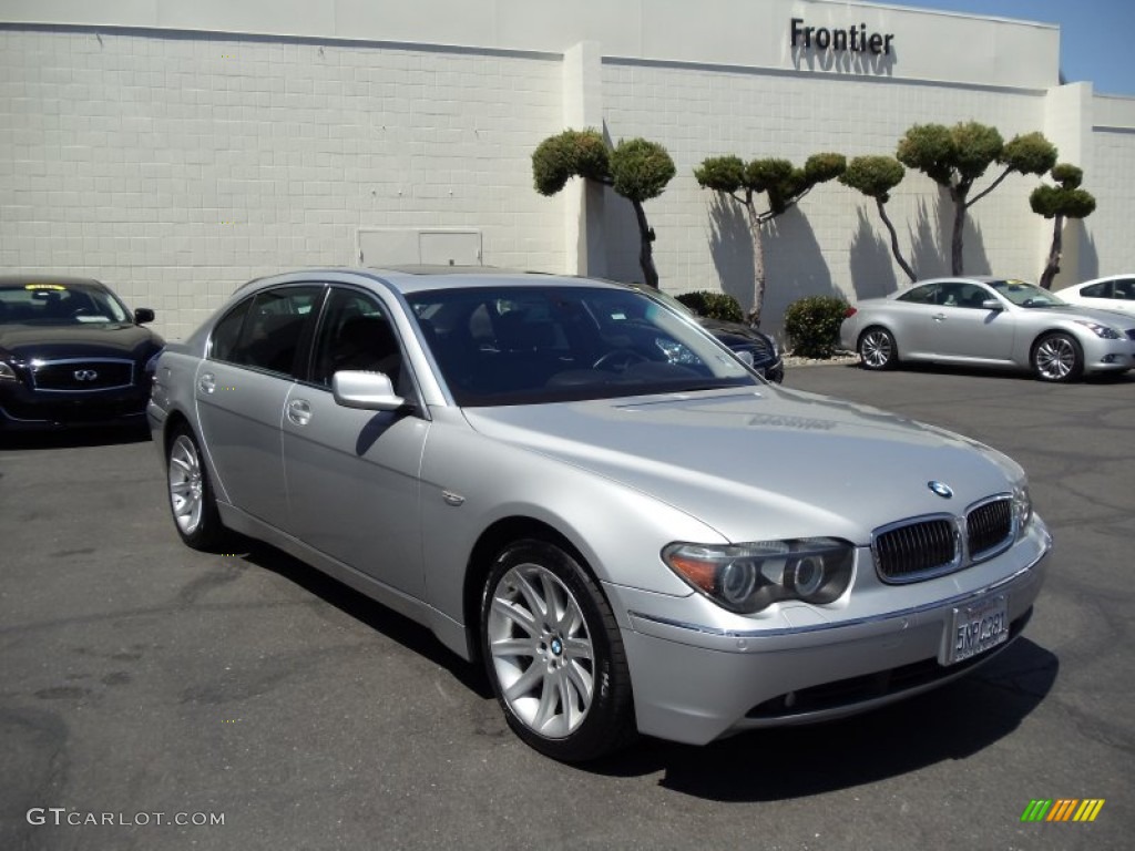 2005 7 Series 745Li Sedan - Titanium Silver Metallic / Basalt Grey/Flannel Grey photo #3