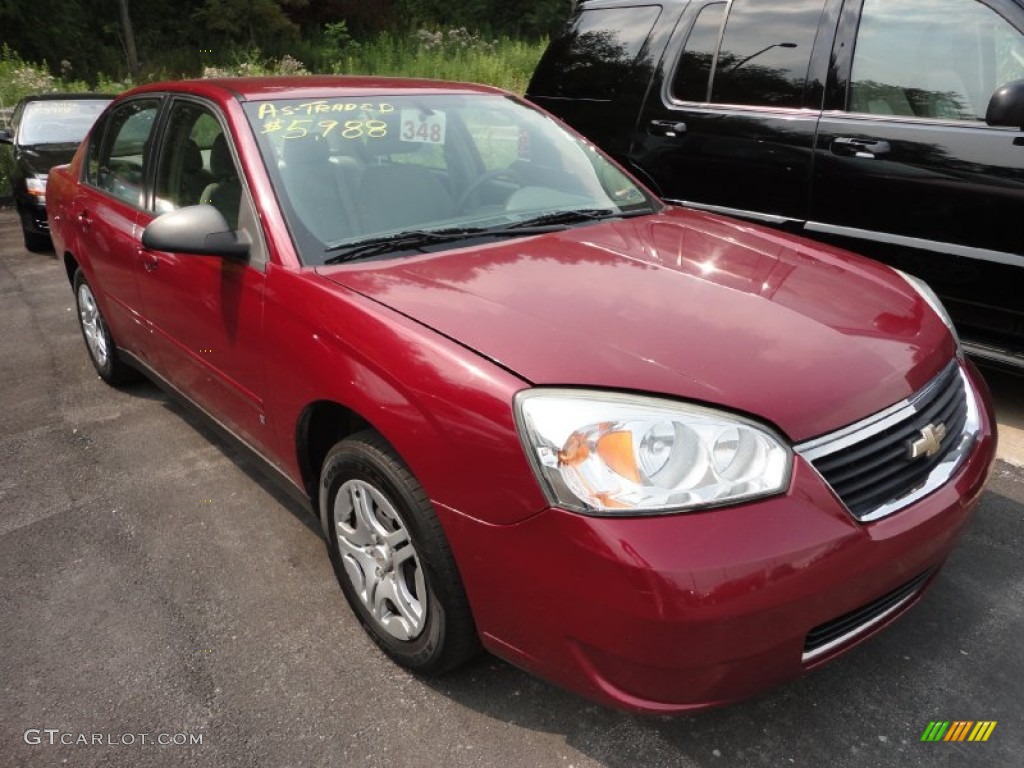 2006 Malibu LS Sedan - Sport Red Metallic / Titanium Gray photo #1
