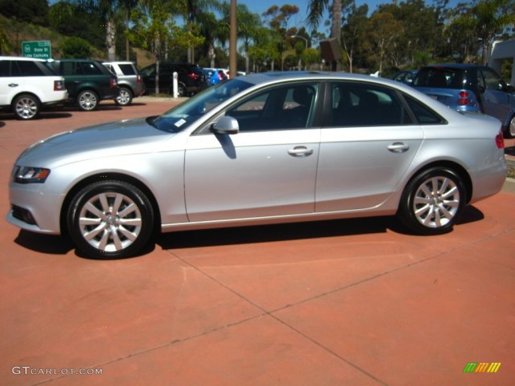 2012 A4 2.0T Sedan - Ice Silver Metallic / Black photo #2