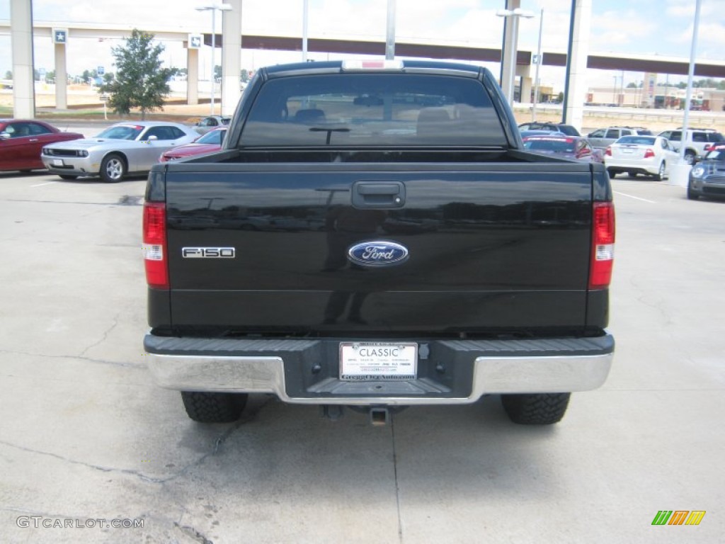 2006 F150 XLT SuperCrew 4x4 - Black / Medium/Dark Flint photo #4