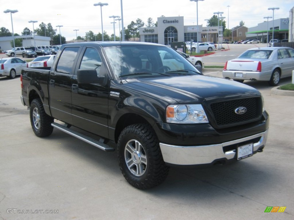 2006 F150 XLT SuperCrew 4x4 - Black / Medium/Dark Flint photo #7