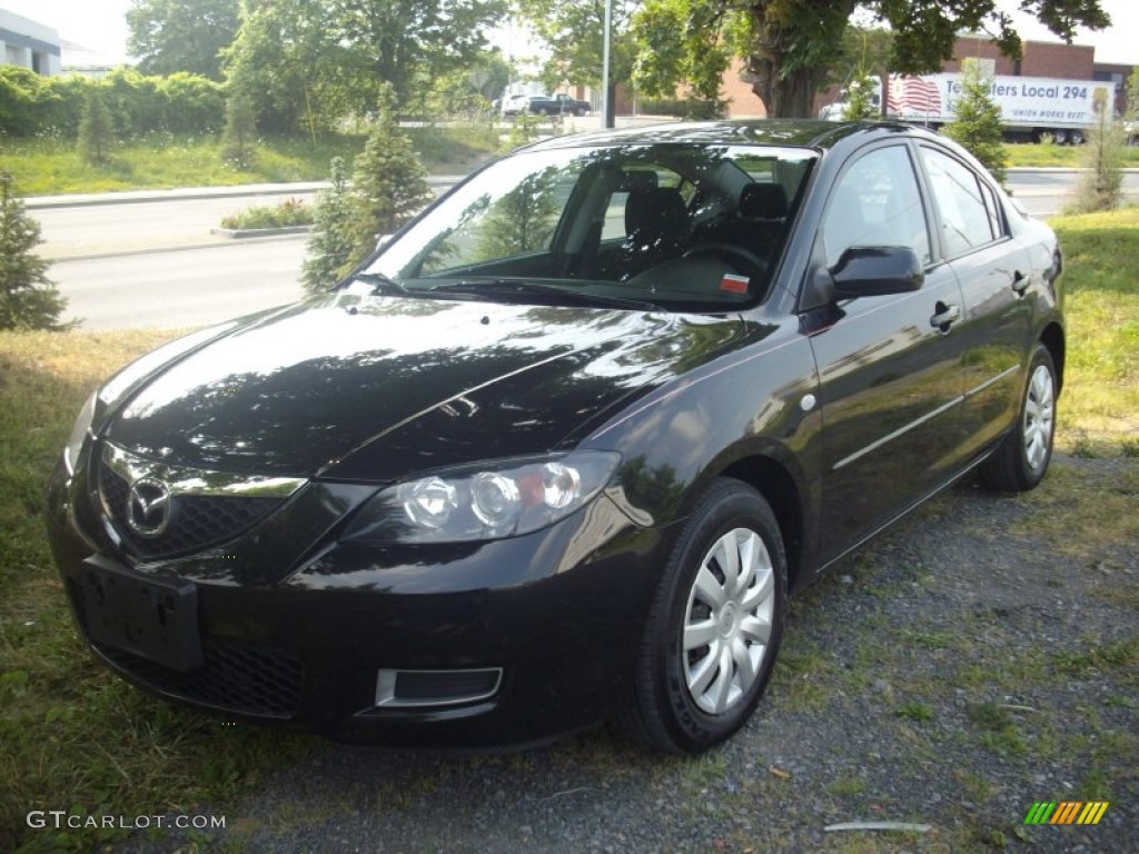 2007 MAZDA3 i Sedan - Black Mica / Black photo #1