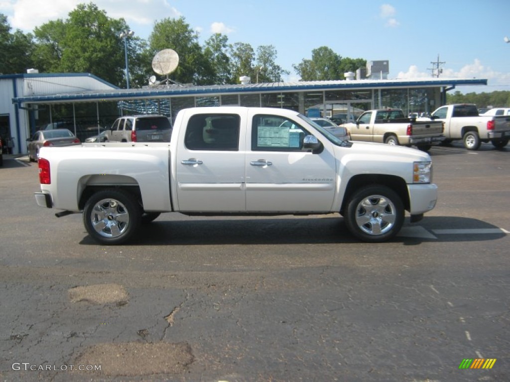 2011 Silverado 1500 LT Crew Cab - White Diamond Tricoat / Light Cashmere/Ebony photo #6