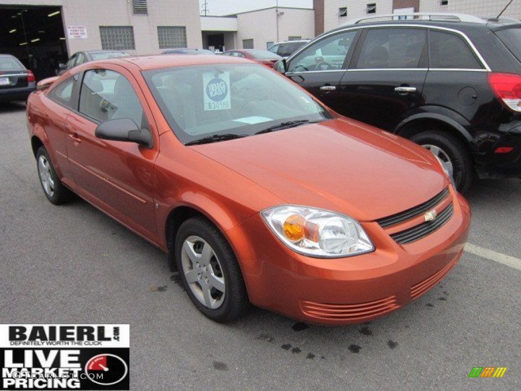 2007 Cobalt LS Coupe - Sunburst Orange Metallic / Gray photo #1