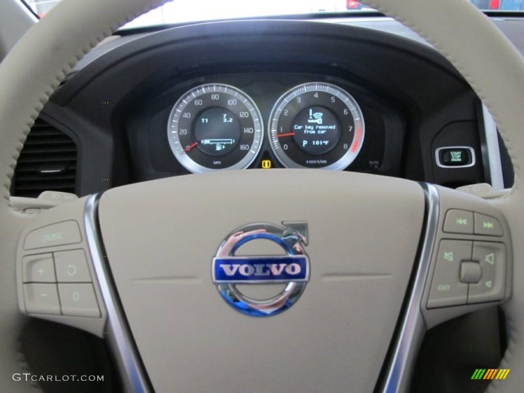 2012 Volvo XC60 3.2 Sandstone Steering Wheel Photo #51875092