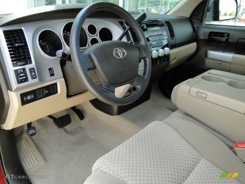 Sand Interior 2009 Toyota Tundra Double Cab Photo #51876784