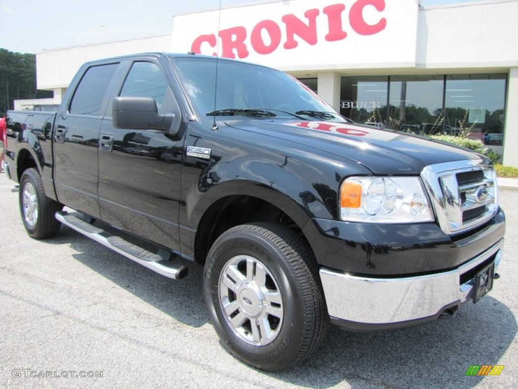 2008 F150 XLT SuperCrew 4x4 - Black / Medium/Dark Flint photo #1