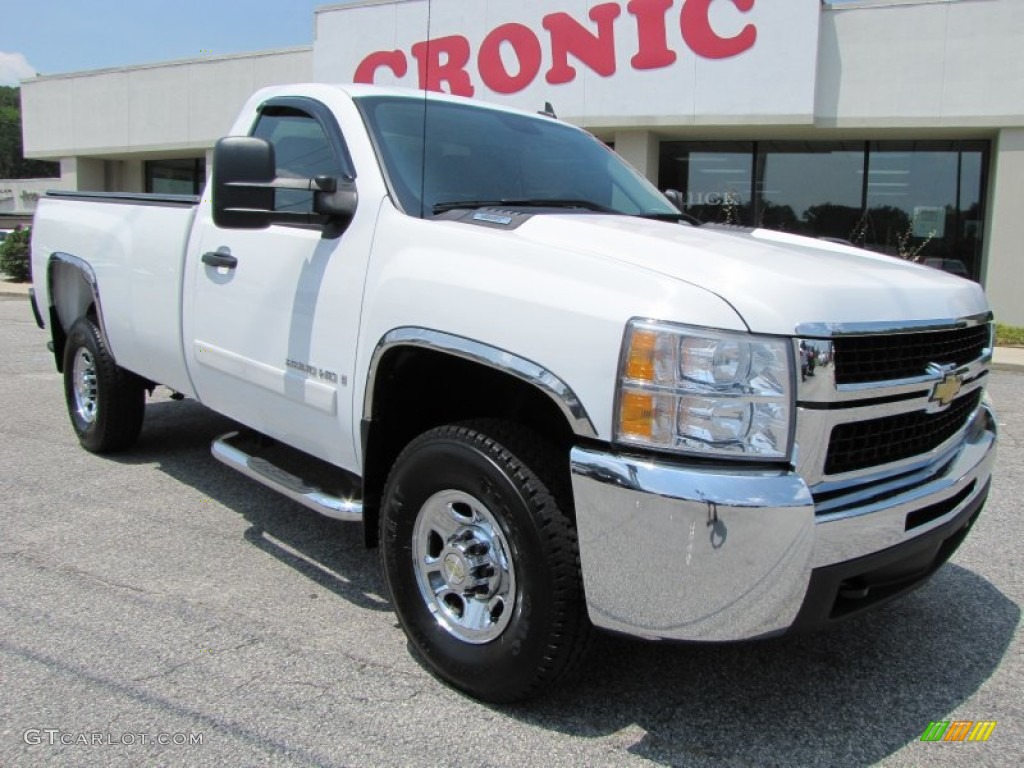 2007 Silverado 2500HD LT Regular Cab - Summit White / Ebony photo #1