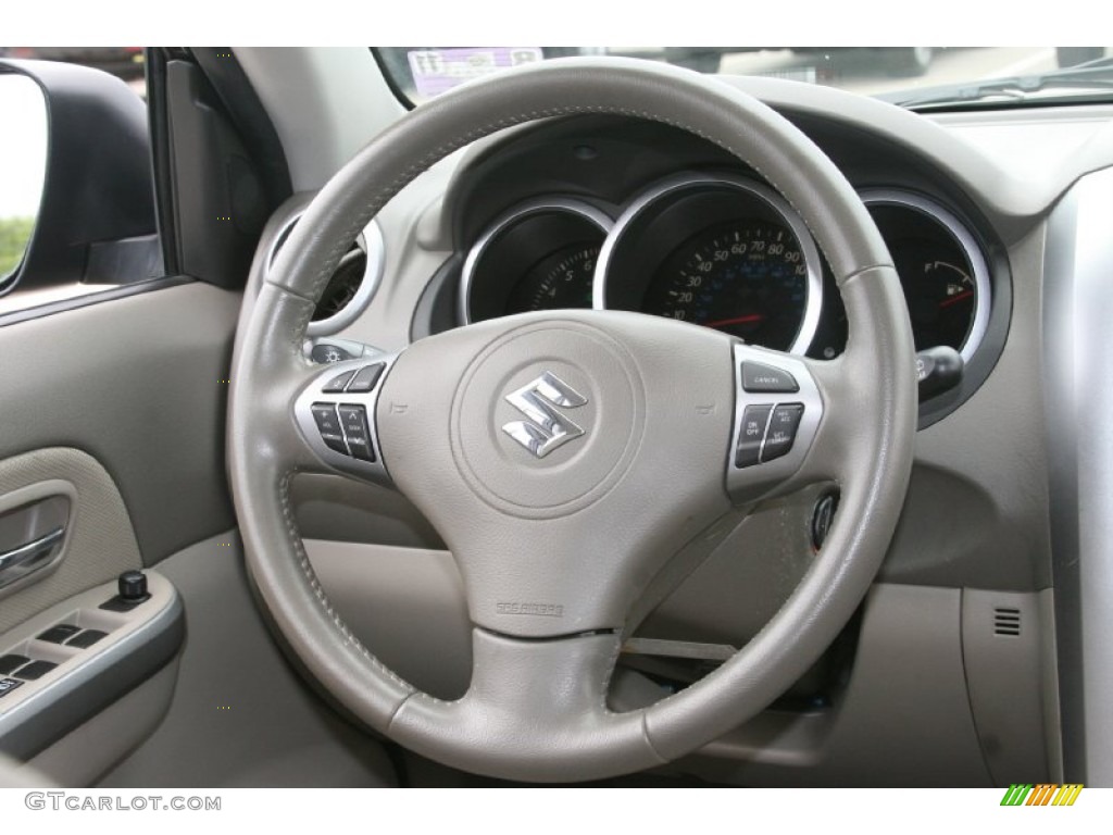 2009 Suzuki Grand Vitara XSport Beige Steering Wheel Photo #51881846