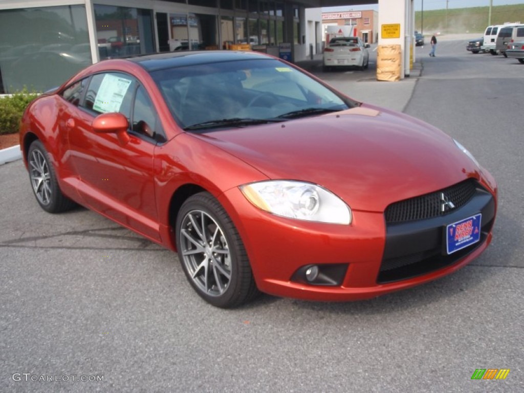 2012 Eclipse GS Sport Coupe - Sunset Pearlescent / Dark Charcoal photo #7