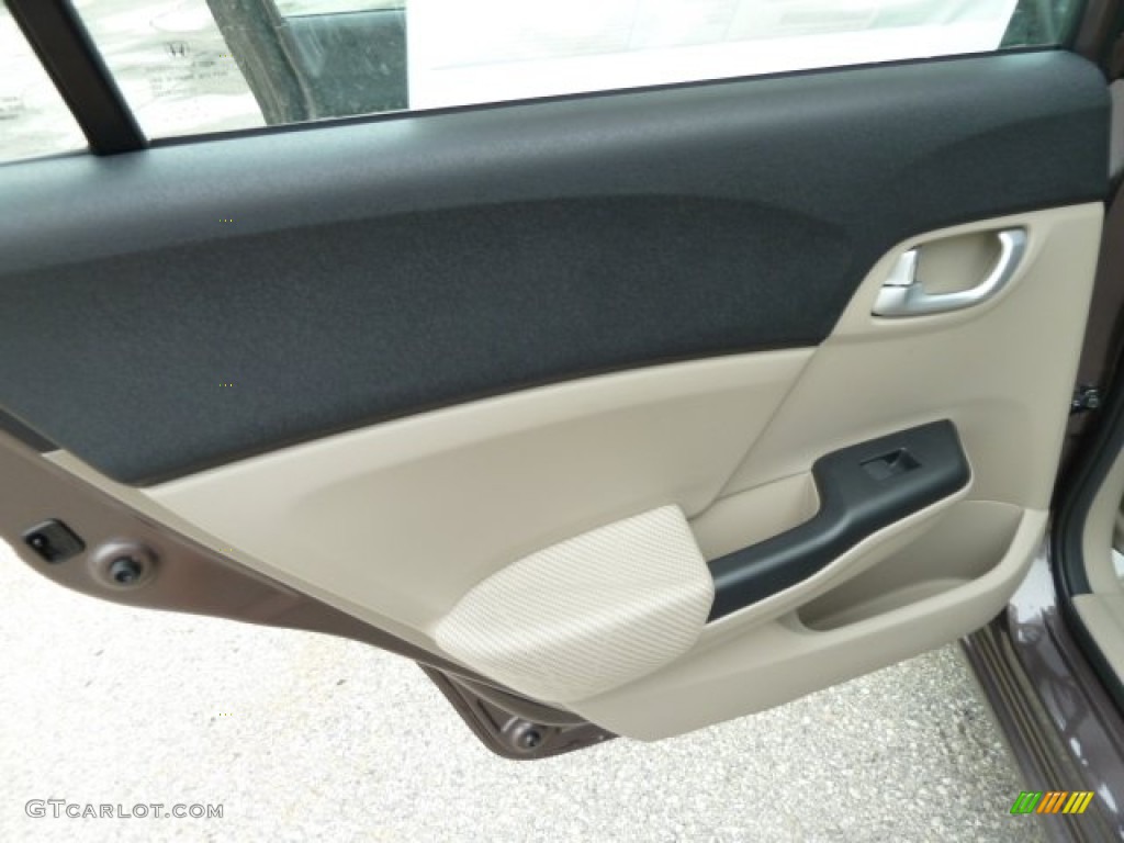 2012 Honda Civic EX Sedan Beige Door Panel Photo #51885668