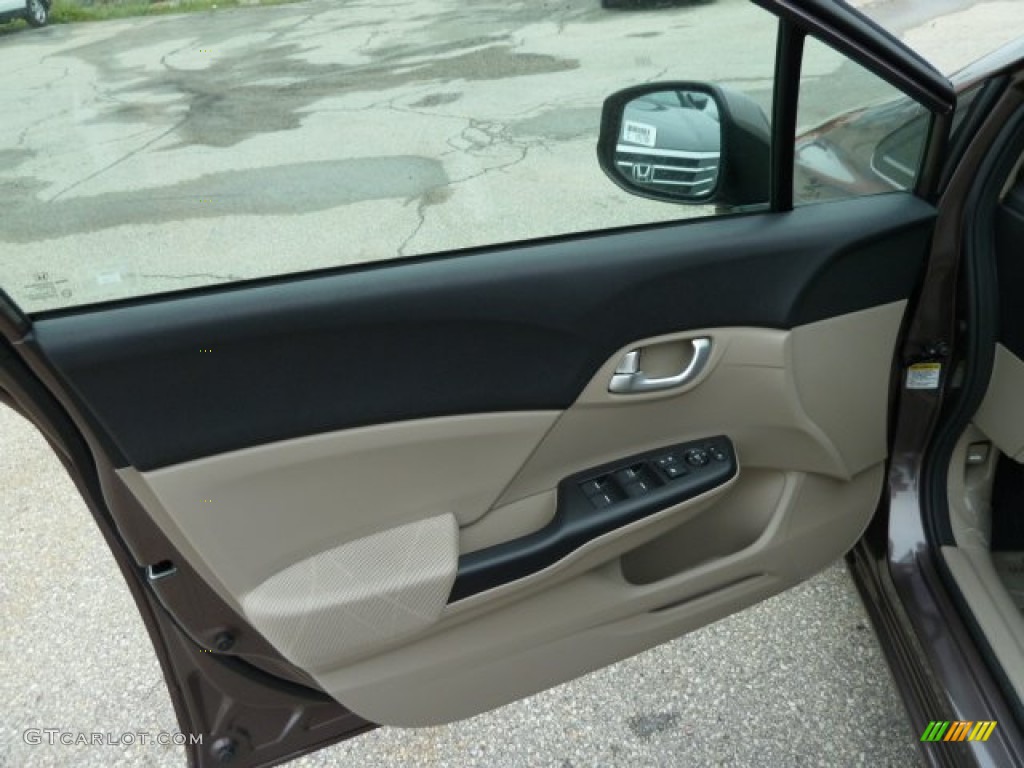 2012 Honda Civic EX Sedan Beige Door Panel Photo #51885692