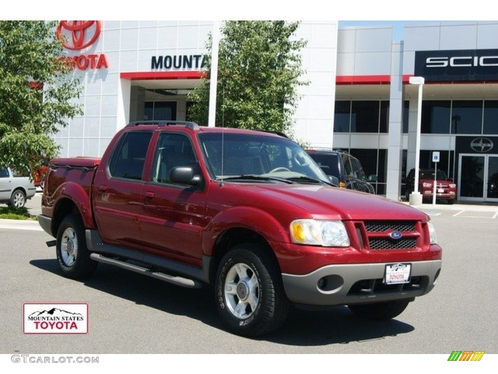 2003 Explorer Sport Trac XLT 4x4 - Redfire Metallic / Medium Pebble photo #1