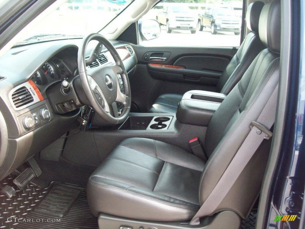 Ebony Interior 2009 GMC Sierra 1500 SLT Crew Cab 4x4 Photo #51887222