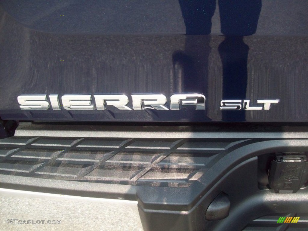 2009 Sierra 1500 SLT Crew Cab 4x4 - Midnight Blue Metallic / Ebony photo #30