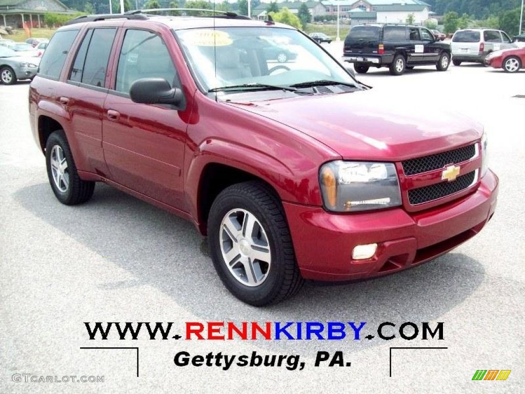 2008 TrailBlazer LT 4x4 - Red Jewel / Light Gray photo #1