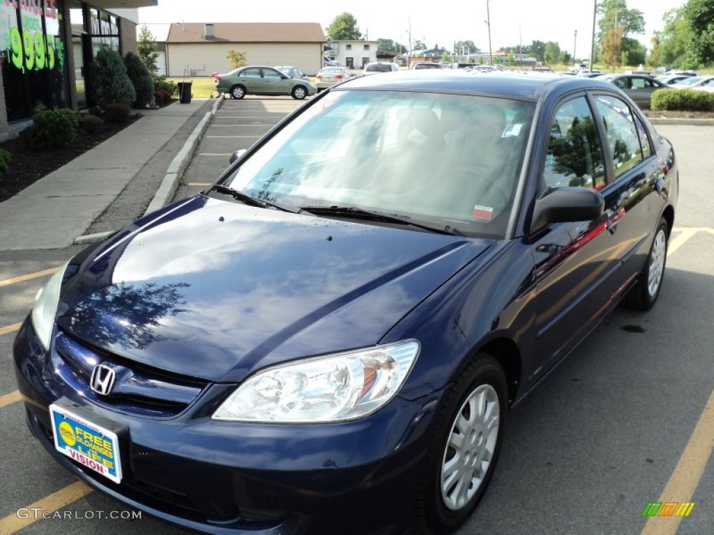 2005 Civic LX Sedan - Eternal Blue Pearl / Gray photo #1